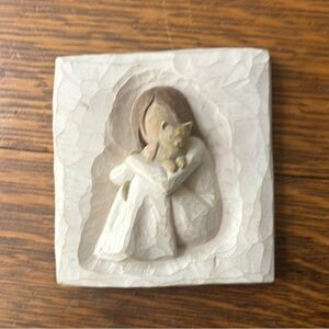 🐱 Willow Tree® “Comfort” Wall Plaque by Susan Lordi – 2003 DEMDACO